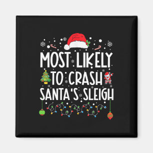 Wahrscheinlich wird Weihnachten Santas Schlitten z Magnet