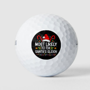 Wahrscheinlich wird Weihnachtsmann-Schlitten-Famil Golfball