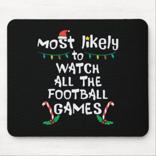 Wahrscheinlichst Fußball zu Weihnachten Xmas Famil Mousepad