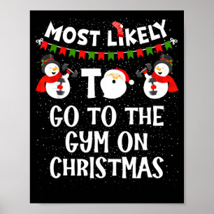 Wahrscheinlichste, die am Weihnachten ins Fitnesss Poster