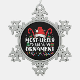 Wahrscheinlichste, einen Weihnachtsbaumschmuck zu  Schneeflocken Zinn-Ornament