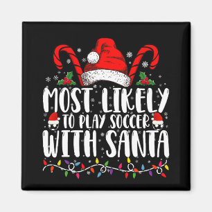 Wahrscheinlichste, mit dem Weihnachtsmann Fußball  Magnet