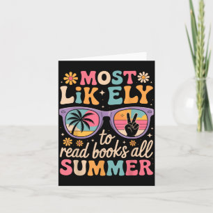 Wahrscheinlichste, um Bücher zu lesen Sommer Lehre Karte