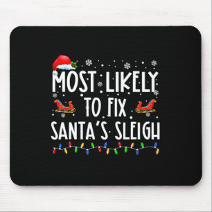 Wahrscheinlichste, um den Weihnachtsmann-Schlitten Mousepad