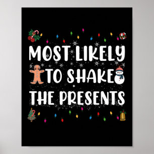 Wahrscheinlichste, um die Geschenke lustige Weihna Poster