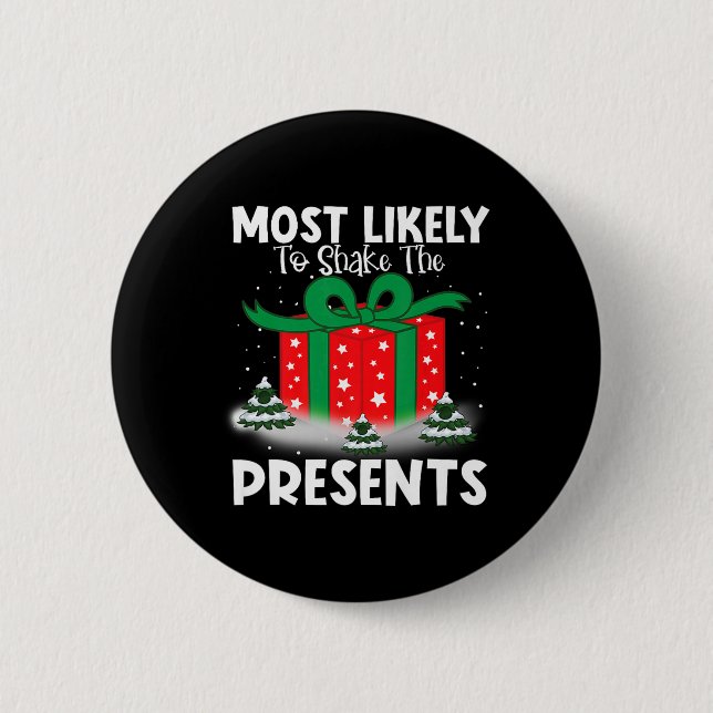 Wahrscheinlichste, um die Weihnachtsgeschenke der  Button (Vorderseite)