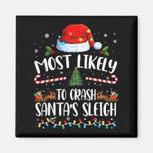 Wahrscheinlichste, um Weihnachtsmann-Schlitten Fam Magnet