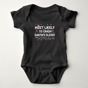 Wahrscheinlichste, um Weihnachtsmanns Schlitten lu Baby Strampler