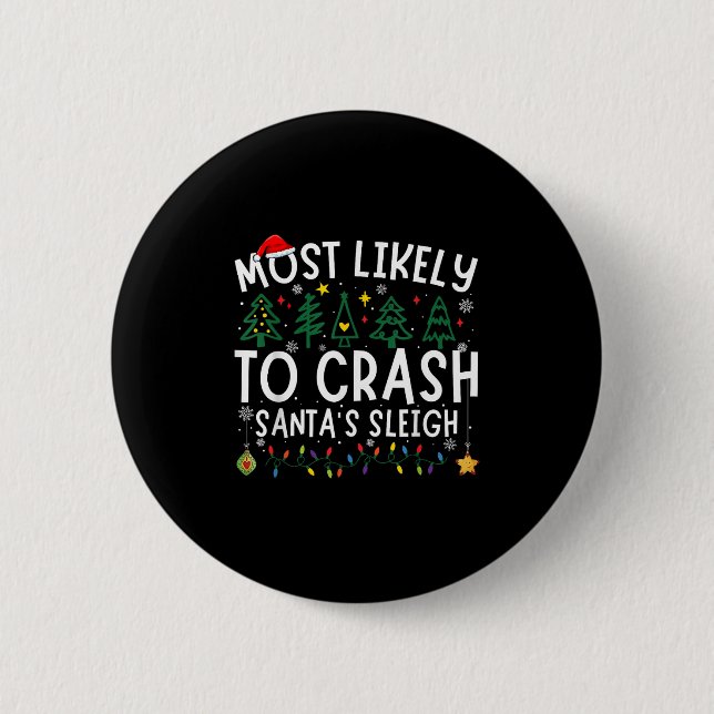 Wahrscheinlichste, um Weihnachtsmanns Schlitten zu Button (Vorderseite)