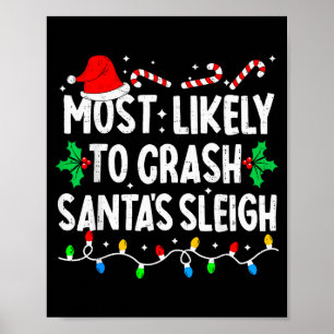 Wahrscheinlichste, um Weihnachtsmanns Schlitten zu Poster