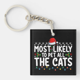 Wahrscheinlichster, der Weihnachten alle Katzen de Schlüsselanhänger