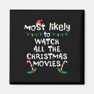 Wahrscheinlichster Weihnachtsfilm Xmas Familien-Ma Magnet
