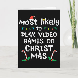 Wahrscheinlichstes Videospiel Weihnachten Xmas Fam Karte