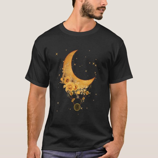 Währung virtuell auf dem Mond spirituelle grafisch T-Shirt (Vorderseite)