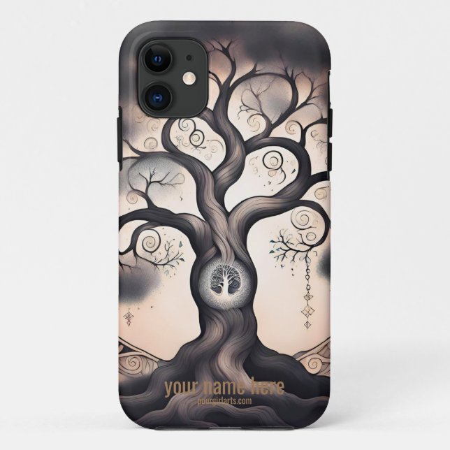 WÄHRUNGSBAUM WIRBLER BRANCHEN MONOTON Case-Mate iPhone HÜLLE (Rückseite)