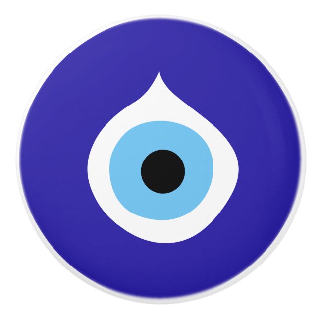 Wahrzeichen des bösen Auges antikes nazar fatima t Keramikknauf (Vorderseite)