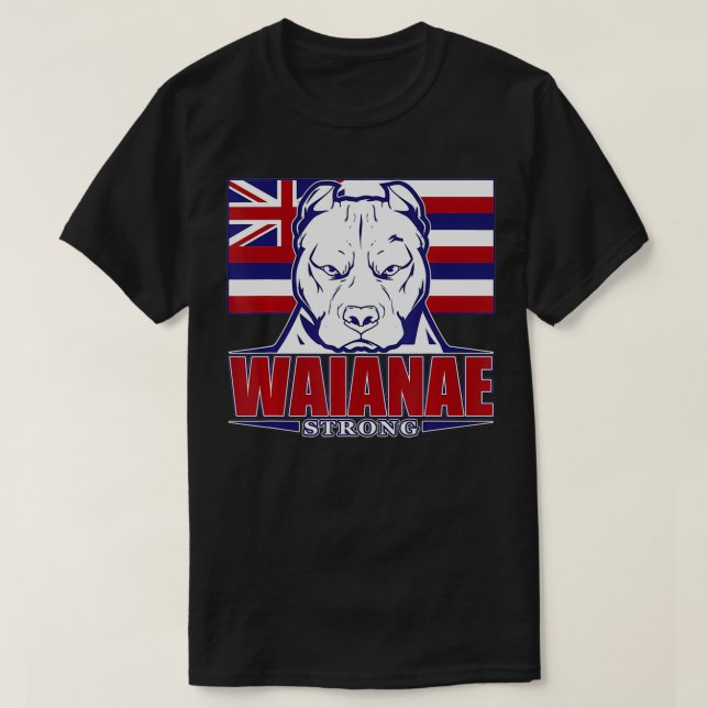WAIANAE Strong Hawaii Hawaii Flag, Hawaii 96792 T-Shirt (Design vorne)