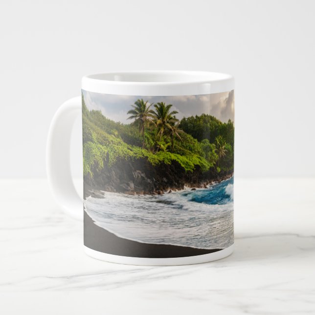 Waianapanapa Beach Jumbo-Tasse (Vorderseite Links)