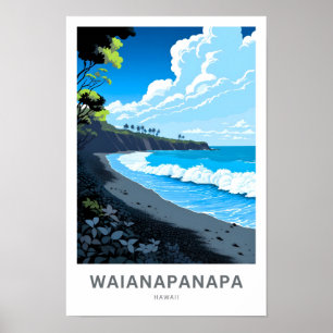 Waianapanapa Hawaii Travel Print Poster