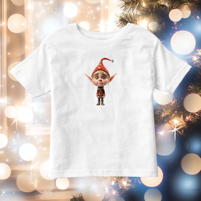 Waifish Girl Christmas Elf Kleinkind T-Shirt (Von Creator hochgeladen)
