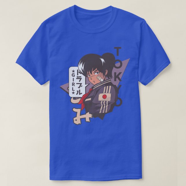 Waifu Anime Japanime japanische Manga Chibi Kawaii T-Shirt (Design vorne)
