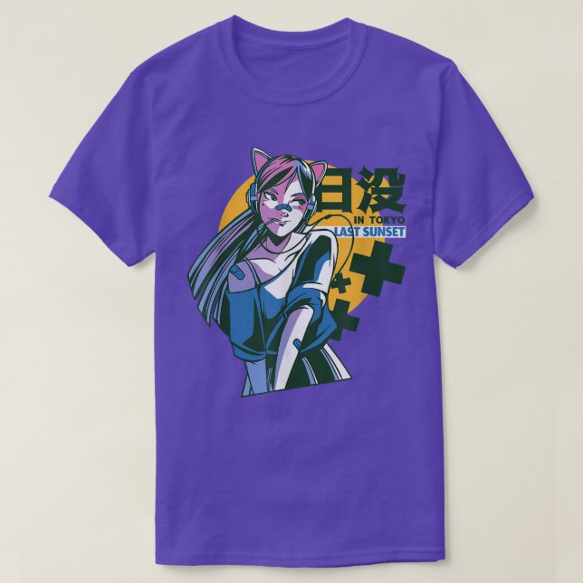 Waifu Anime Japanime japanische Manga Chibi Kawaii T-Shirt (Design vorne)