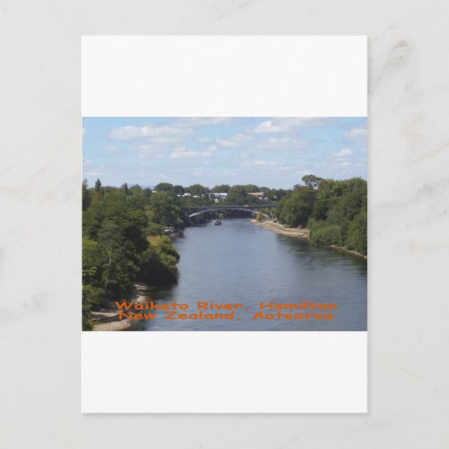 Waikato River, Hamilton Postkarte (Vorderseite)