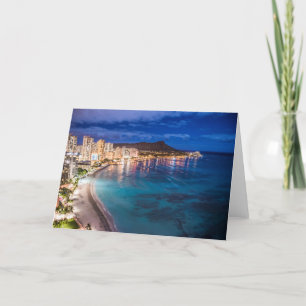 Waikiki at Night Note Card Dankeskarte