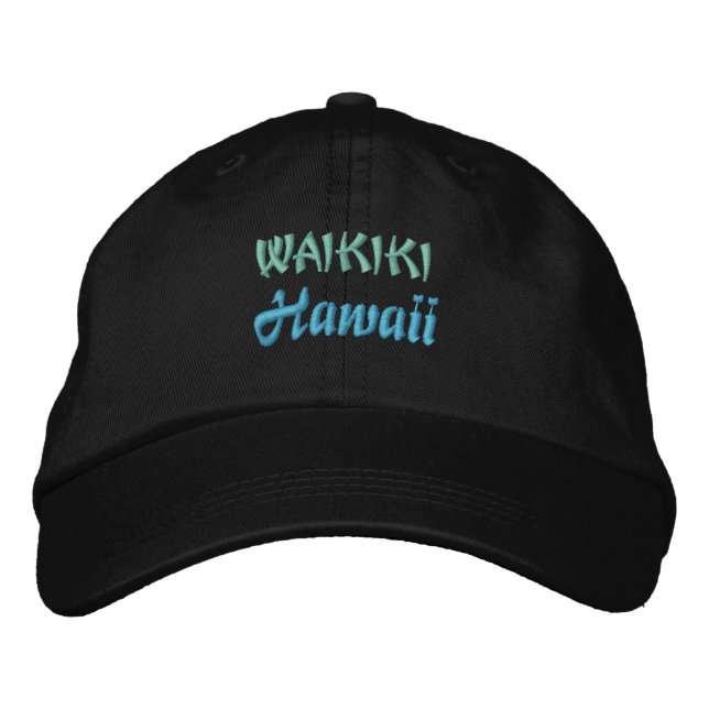 WAIKIKI BEACH BESTICKTE KAPPE (Vorderseite)