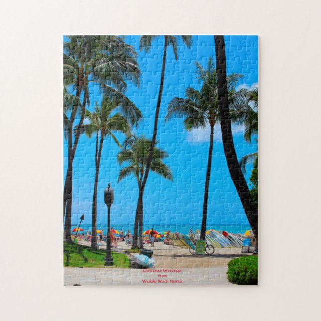 Waikiki Beach Hawaii Honolulu. Jigsaw Puzzle (Vertikal)