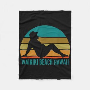 Waikiki Beach Hawaii Spaß Funny Drink Adult Jo Fleecedecke