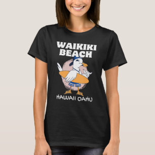 WAIKIKI BEACH HAWAII Surfen Retro Wave Vintag Su T-Shirt