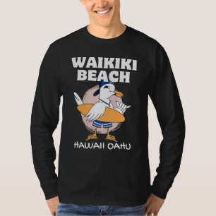 WAIKIKI BEACH HAWAII Surfen Retro Wave Vintag Su T-Shirt