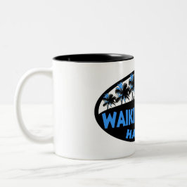 Waikiki Beach Hawaii Zweifarbige Tasse