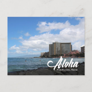 Waikiki beach Honolulu Hawaii Postkarte