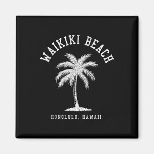 Waikiki Beach Honolulu Hawaii Vintage Hawaiianisch Magnet