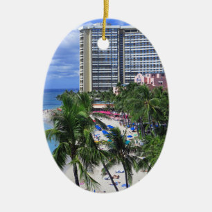 Waikiki Beach Keramik Ornament