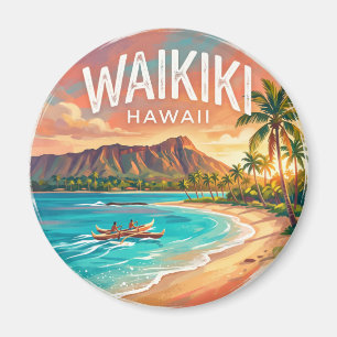Waikiki Beach, Oahu Hawaii Magnet
