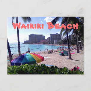 Waikiki Beach Postcard Postkarte