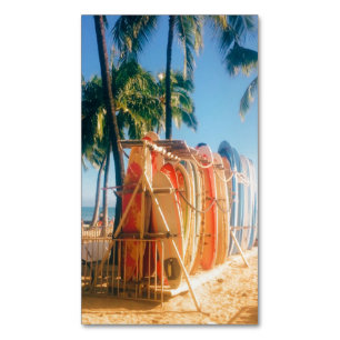 Waikiki Beach Surfboards Magnetische Visitenkarte