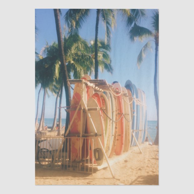 Waikiki Beach Surfboards  Seidenpapier (Vorderseite)