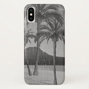 Waikiki Beach Vintag beängstigend Graue Postkarte Case-Mate iPhone Hülle