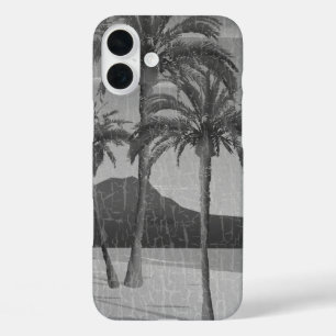 Waikiki Beach Vintage Distressed Gray Postkarte  iPhone 16 Plus Hülle