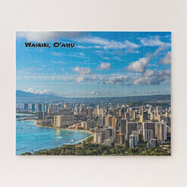 Waikiki City & Beach von Diamond Head Puzzle (Horizontal)