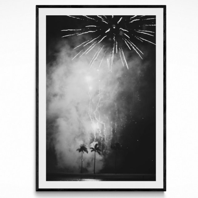 Waikiki Fireworks Fotoposter Poster (Von Creator hochgeladen)
