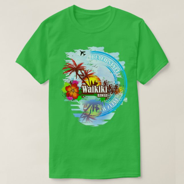 Waikiki Hawaii 1 T-Shirt (Design vorne)
