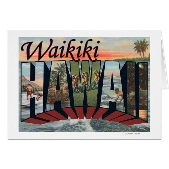 Waikiki, Hawaii - Große Briefszenen (Vorderseite (Horizontal))