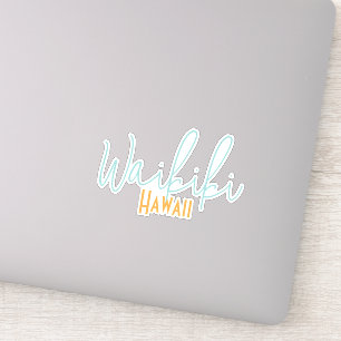 Waikiki, Hawaii-Reiseandenken Aufkleber