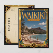 Waikiki Hawaii Vintage Art Deco Golden Age
