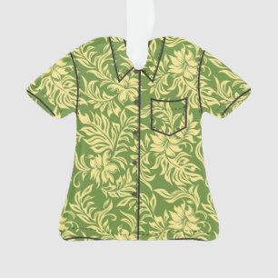 Waikiki Hibiskus Hawaiian Pareau Flora Aloha Shirt Ornament